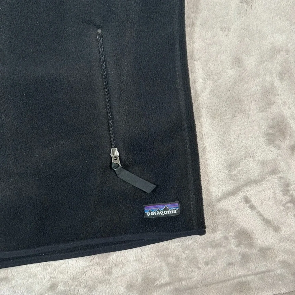 VTG Patagonia Synchilla Vest Men Large Black Better Sweater Fleece Full Zip USA
